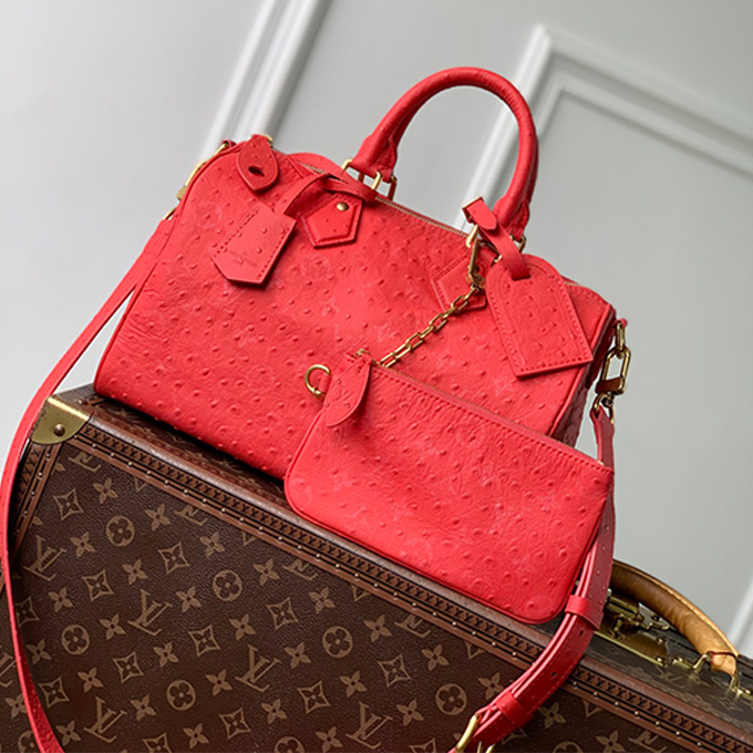 lv louis vuitton speedy p9 bandoulière 30 monogram leather handbag #m24426